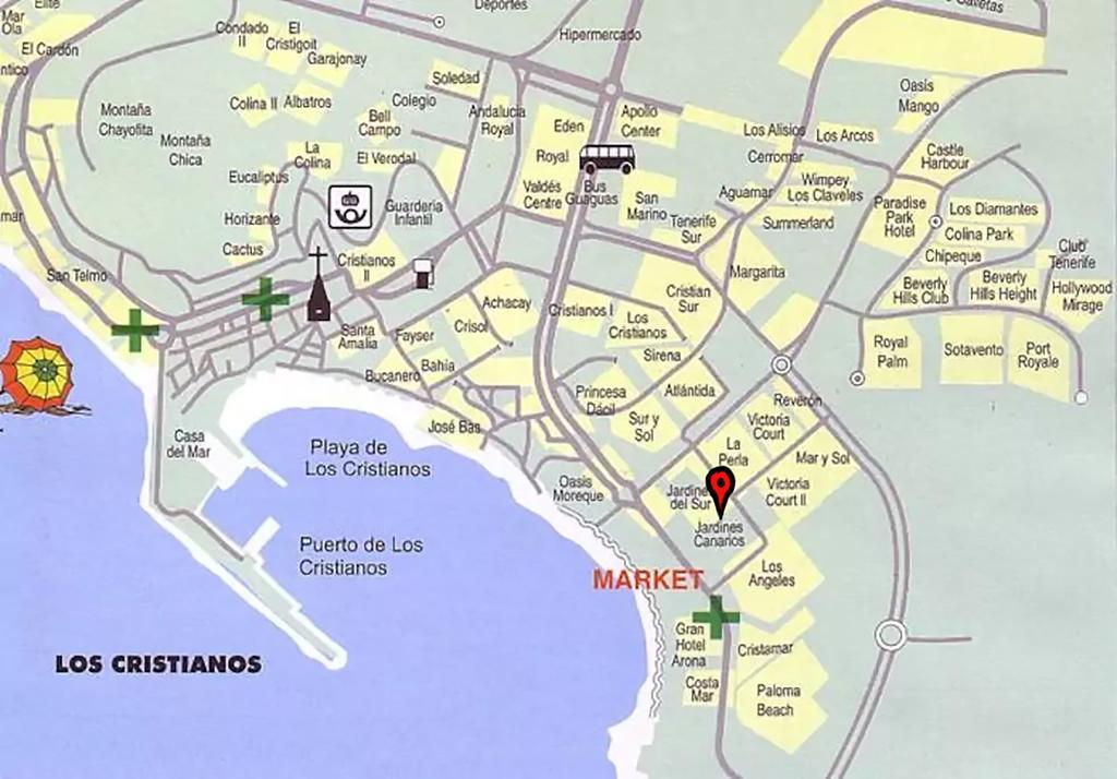 Jardin Canario Primera Linea De Playa Los Cristianos  Zewnętrze zdjęcie